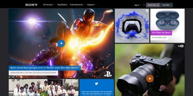 best tech websites: Sony