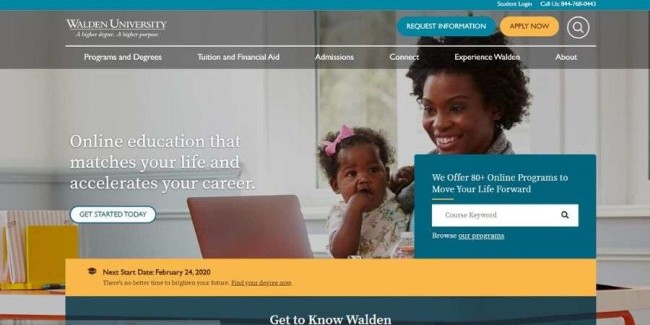 Walden University website