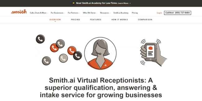 Virtual receptionist service provider: Smith.ai