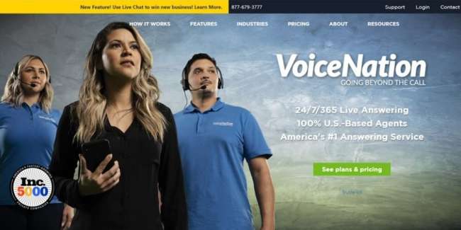 Answering service companies: VoiceNation