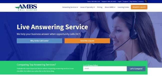 AMBS Call Center website