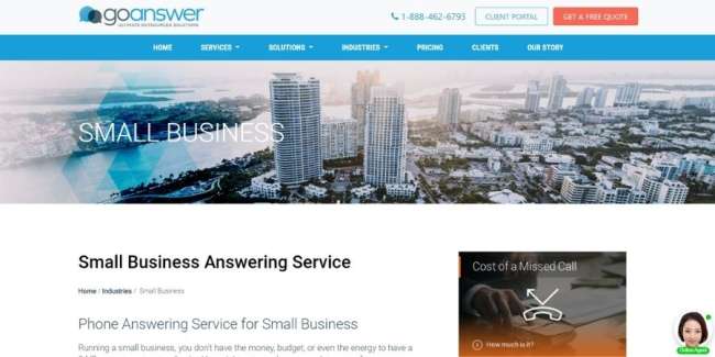  GoAnswer website