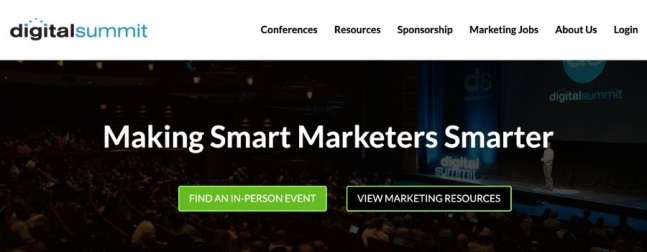 digital marketing conference digital summit website screenshot