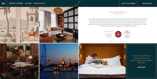 Flemings Mayfair Travel Website Design