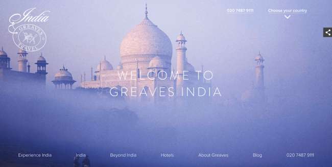 Greaves India Travel Website Design