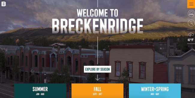 Breckenridge Travel Website Design