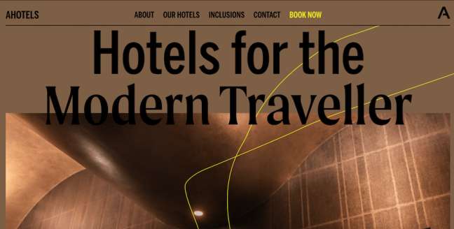 AHOTELs Travel Website Design