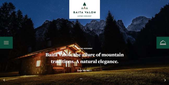 Baita Valon Travel Website Design