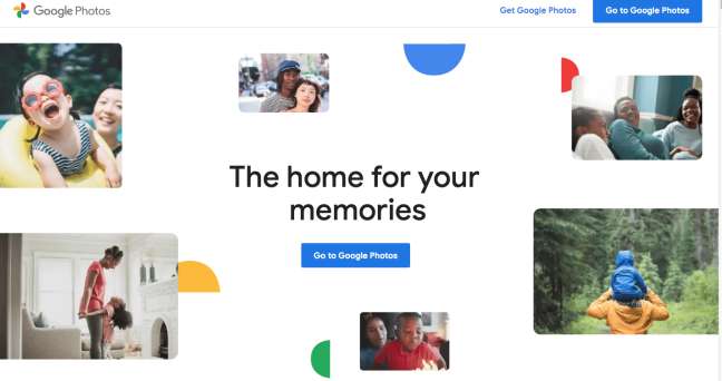 best photo management software: screenshot of Google Photos homepage