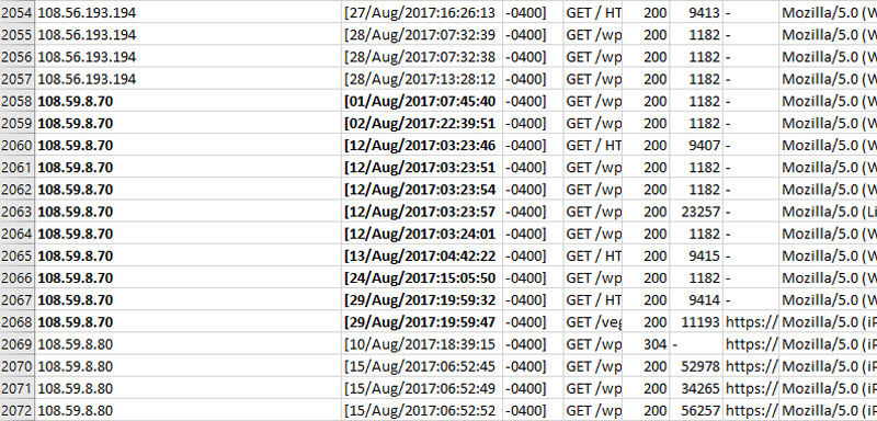 ip log access excel