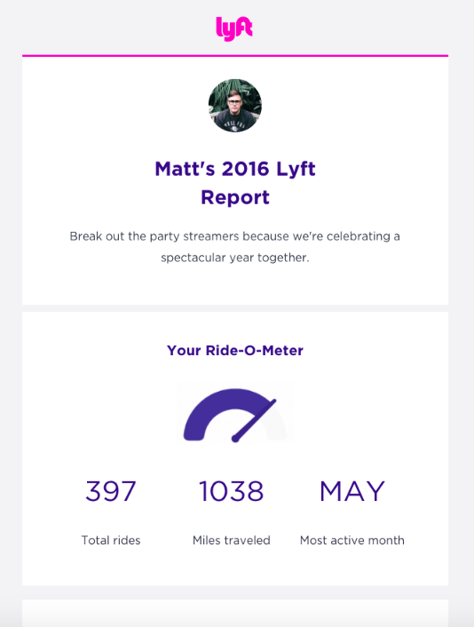 The Lyft email