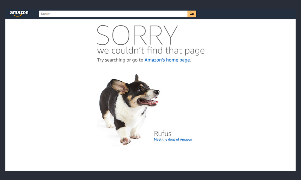 Amazon 404 strona