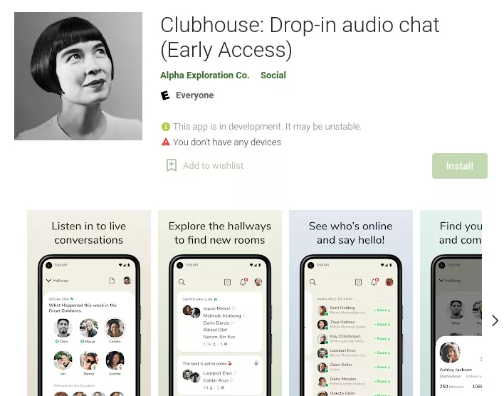 aplikasi audio clubhouse sekarang ada di android