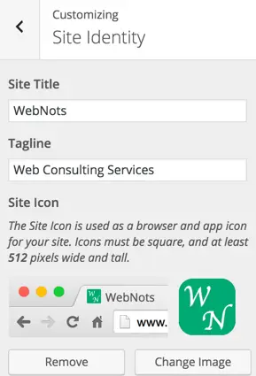 خيار Favicon في WordPress