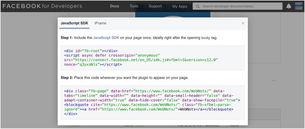 Afficher le code du plug-in de la page