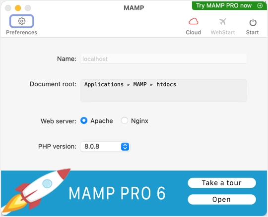 تطبيق MAMP