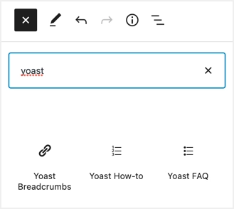 Blocs Yoast SEO Gutenberg