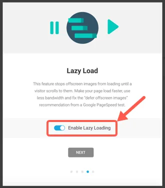 تمكين Lazy Loading with Smush Setup Wizard