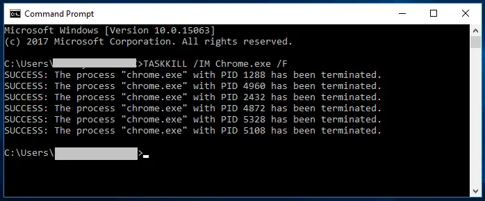 أمر TASKKILL في CMD