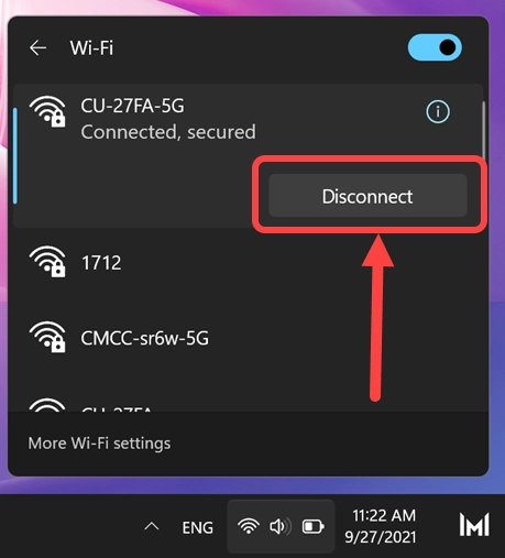 Deconectați WiFi