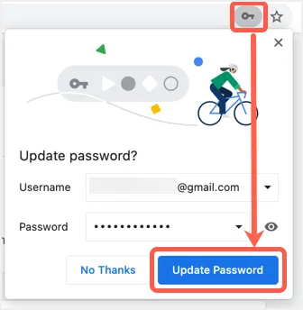 Zaktualizuj monit o hasło w Chrome