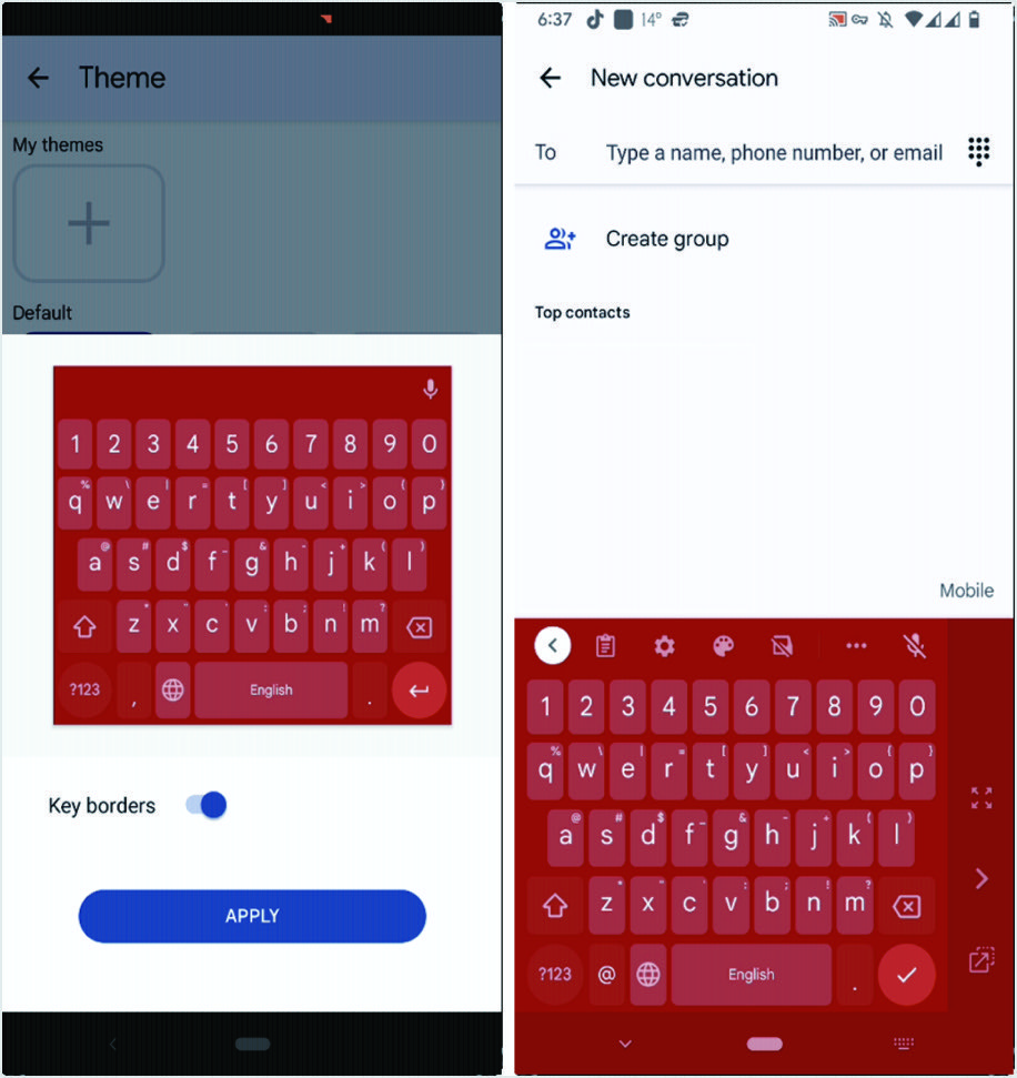 Gboard'un Rengini Değiştir