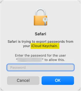 Safari 從 iCloud 鑰匙串導出密碼