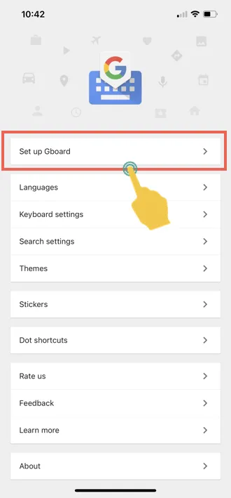 Gboard 應用設置