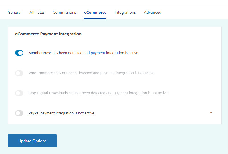 ecommerce integration configurations 