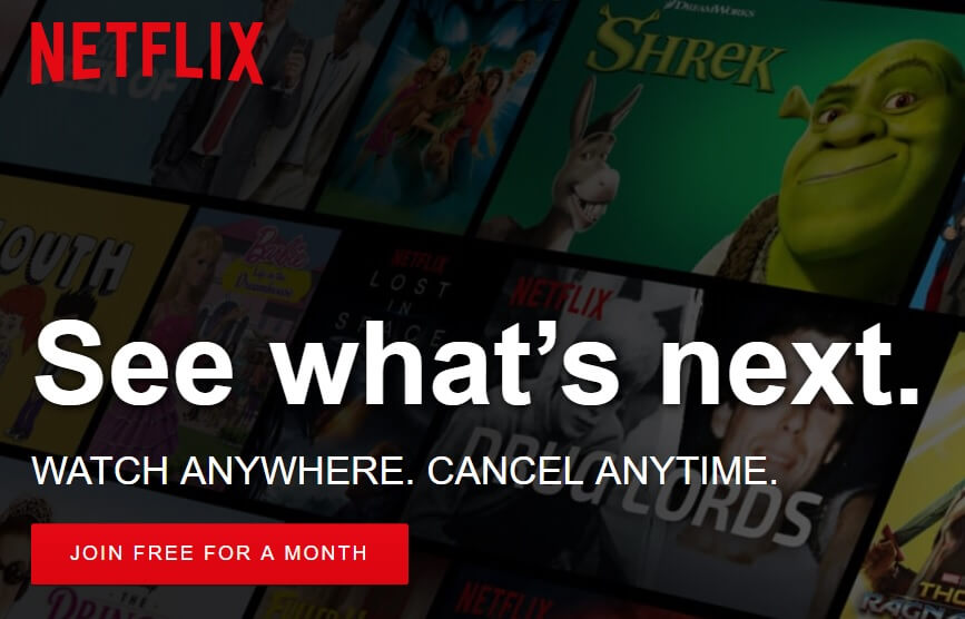 Netflix's compelling call to action