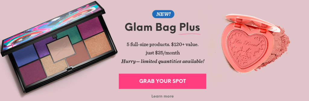 An example of a prominently displayed CTA button on Ipsy.