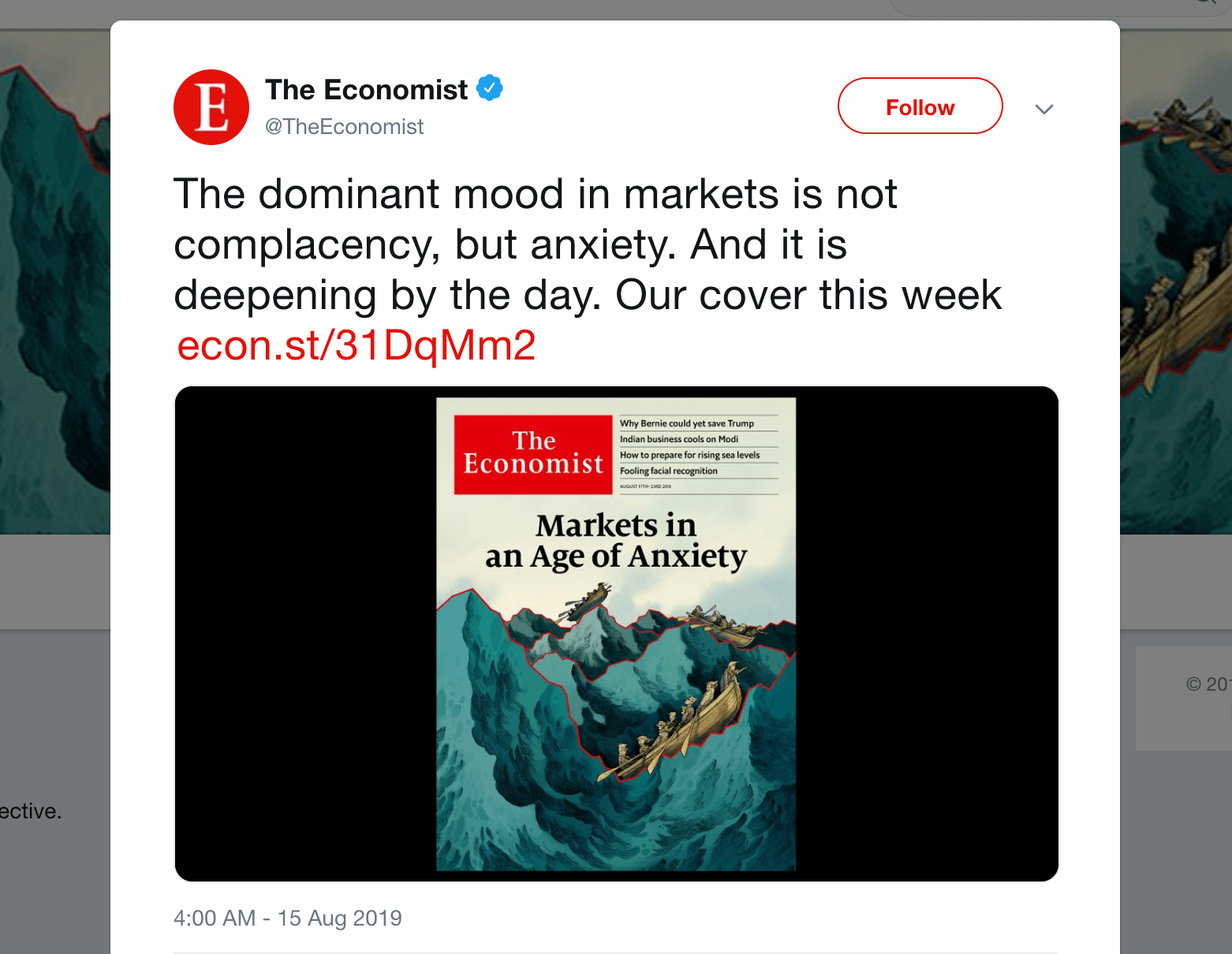 A short link in a Tweet from the Economist.