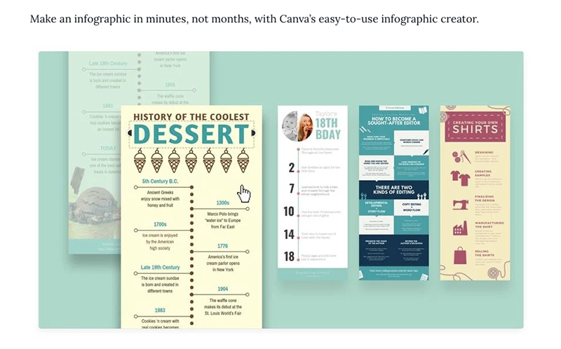 The Canva Infographic Creator.