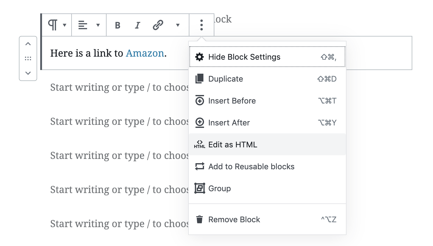 Tambahkan tautan afiliasi di WordPress