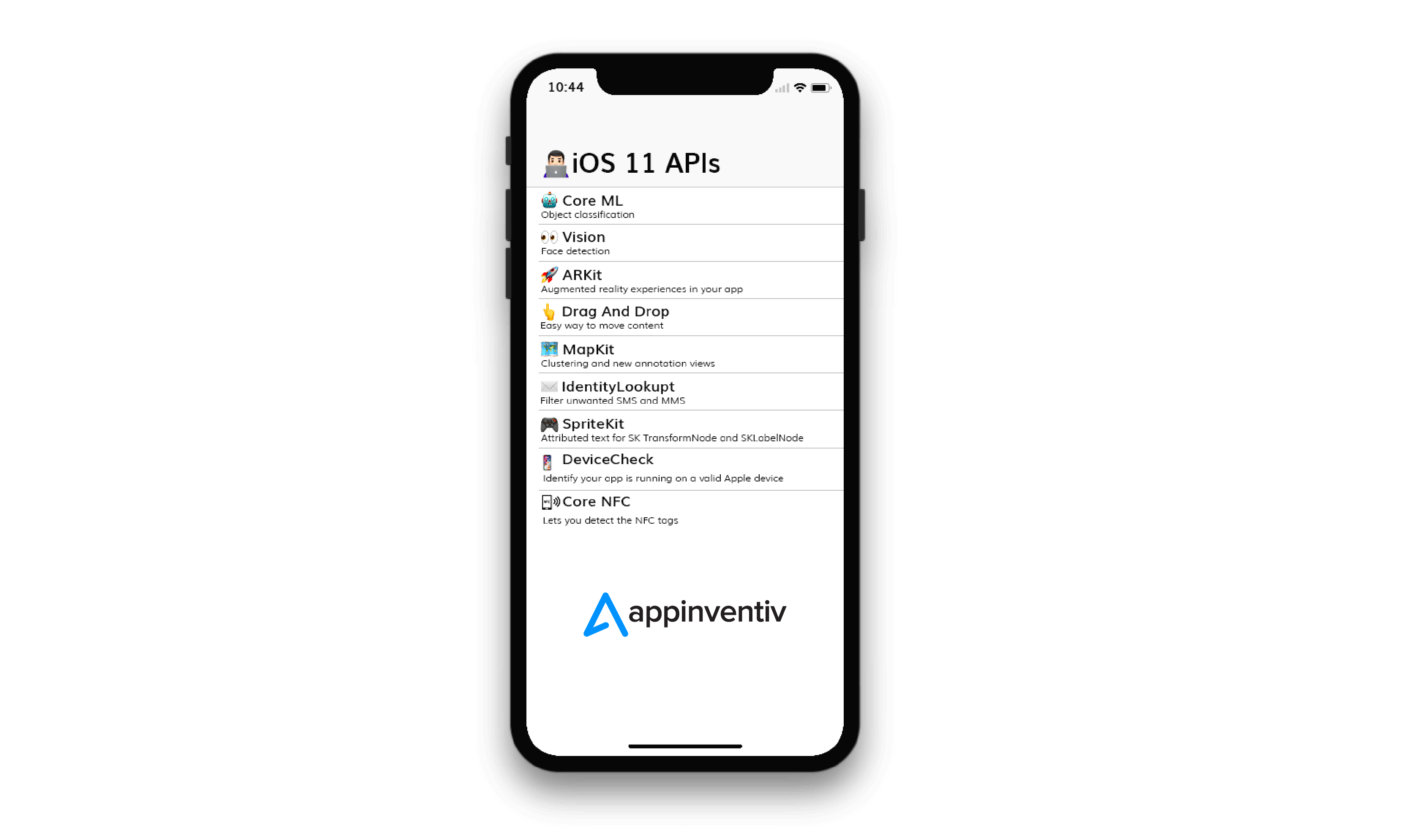 Sembilan iOS 11 API