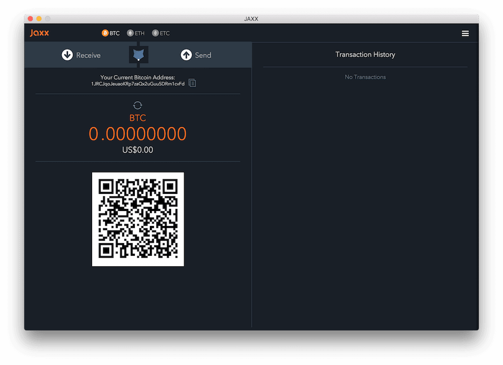 jaxx bitcoin wallet