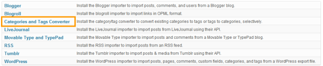 Categories and Tags Converter