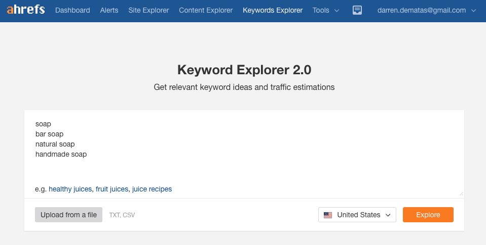 Ahrefs Keyword Explorer