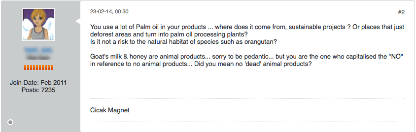 This person is interested in sustainable natural soap.