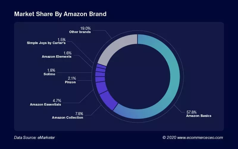 Market Share By Amazon Brand 100