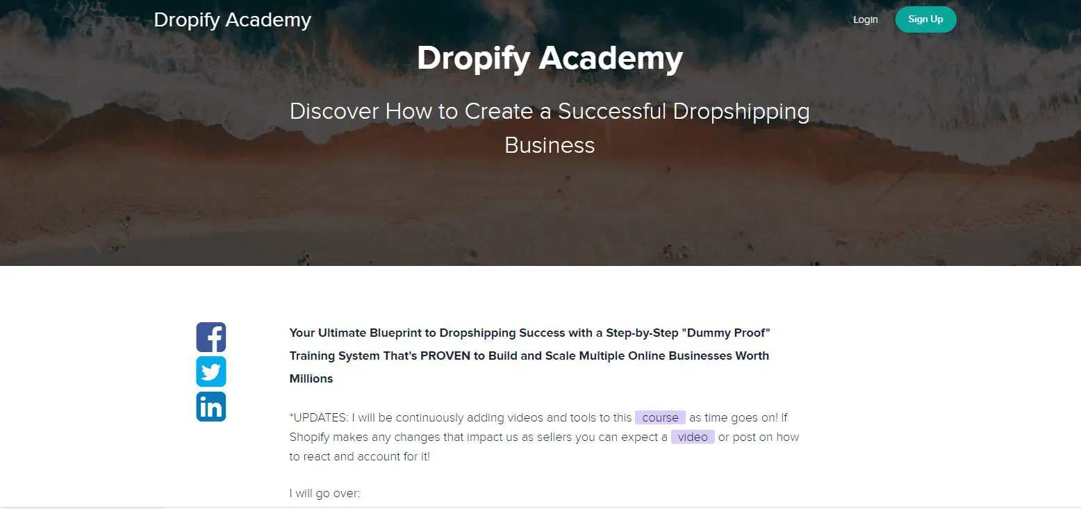 Teachable Course Dropshipping Elite Course