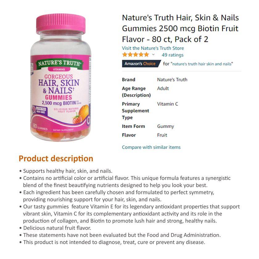 Nature's Truth Amazon Listing Optimization