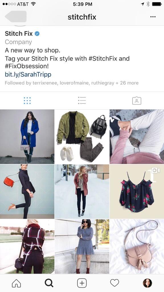 Stitch Fix Instagram Grid