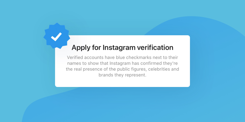 Cabeçalho azul como ser verificado no Instagram passo a passo