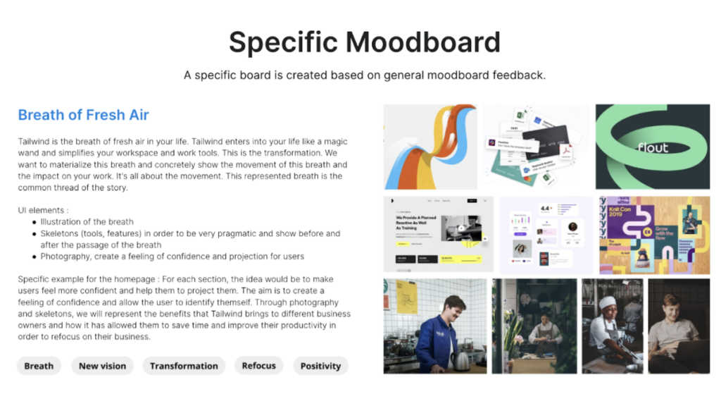 Moodboard für Brand Refresh-Blogposts