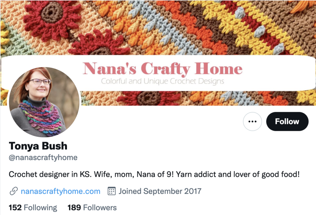 Nana'nın Crafty Home Case Study twitter ekran görüntüsü