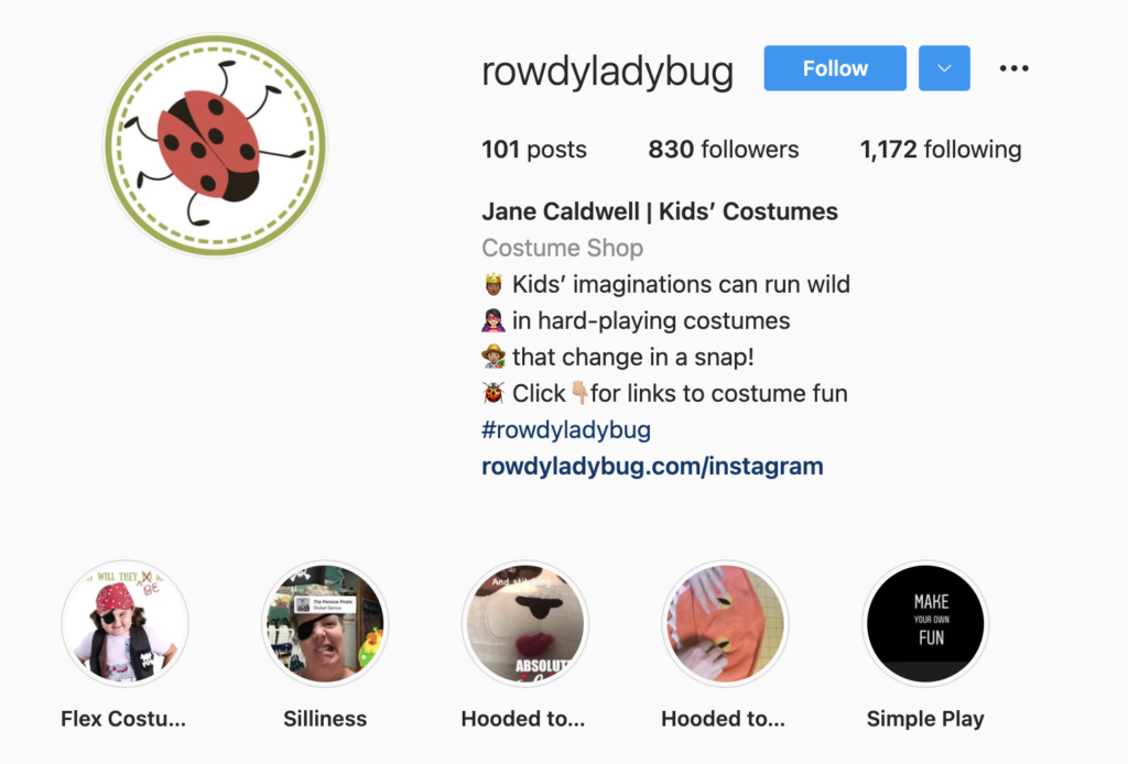 Jane Caldwell The Rowdy Ladybug สกรีนช็อต Instagram