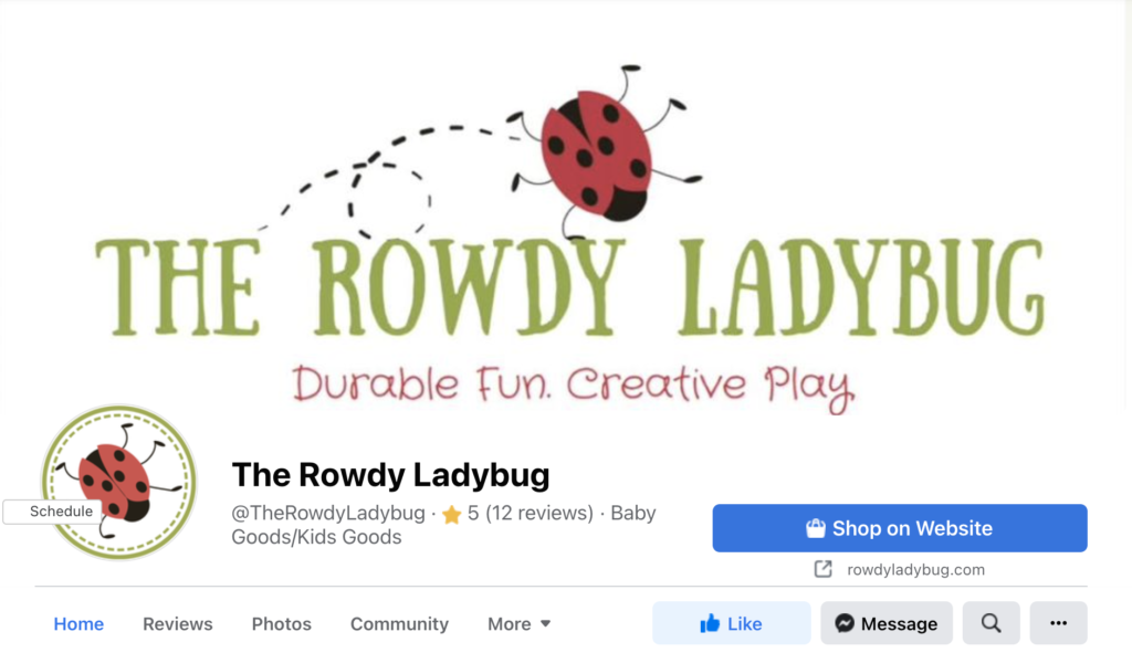 Jane Caldwell The Rowdy Ladybug ภาพหน้าจอ Facebook