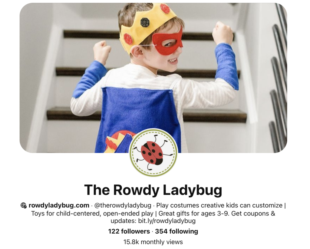 Jane Caldwell The Rowdy Ladybug Pinterest screenshot