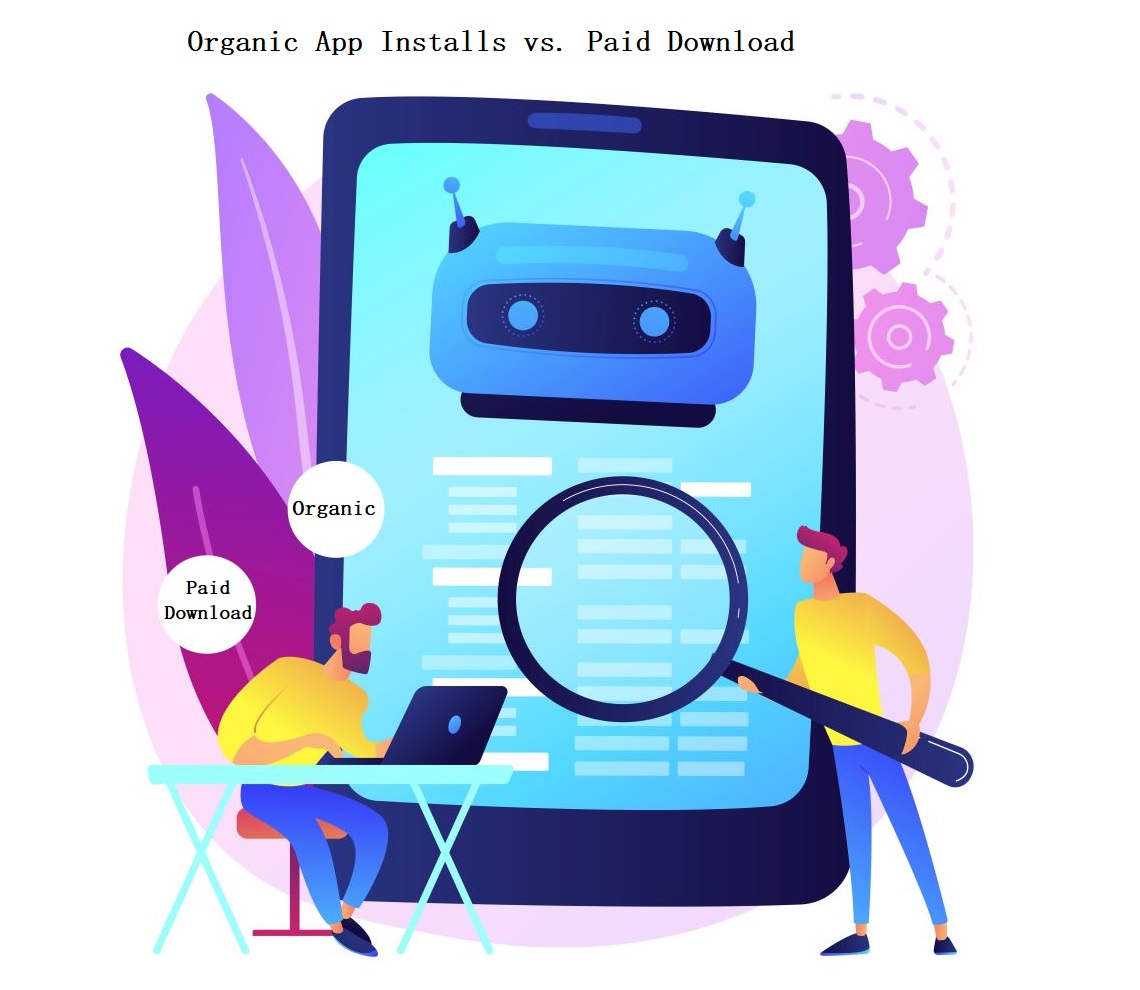 organic app install vs. paid download